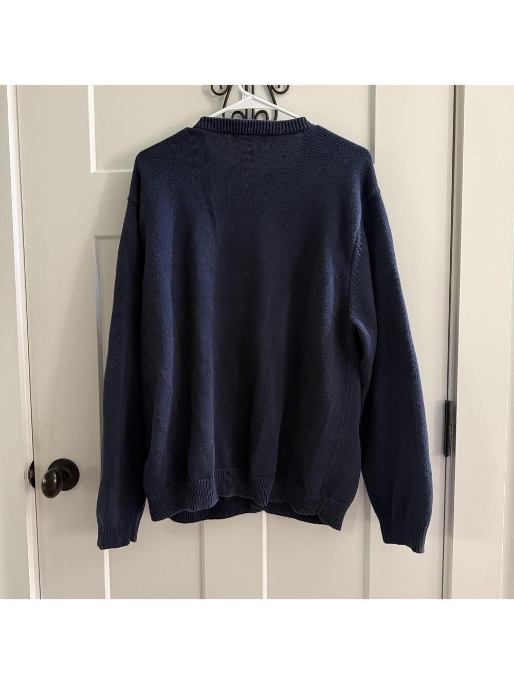🧶 Chaps Navy Grandpa Cardigan - Picture 6 of 7